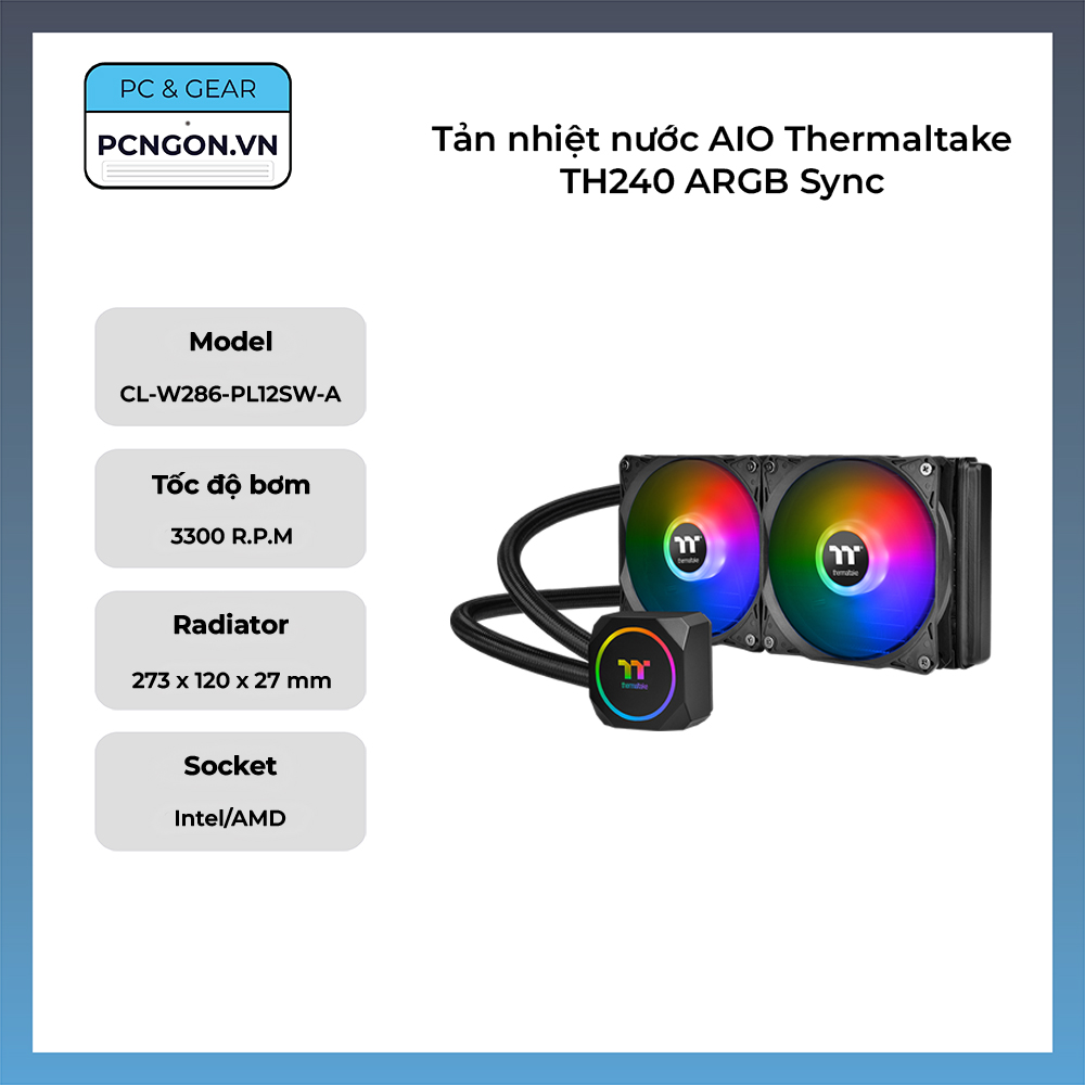 Tản Nhiệt Nước Aio Thermaltake Th240 Argb Sync