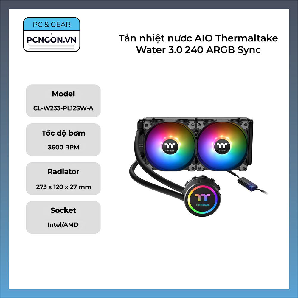 Tản Nhiệt Nước Aio Thermaltake Water 3.0 240 Argb Sync
