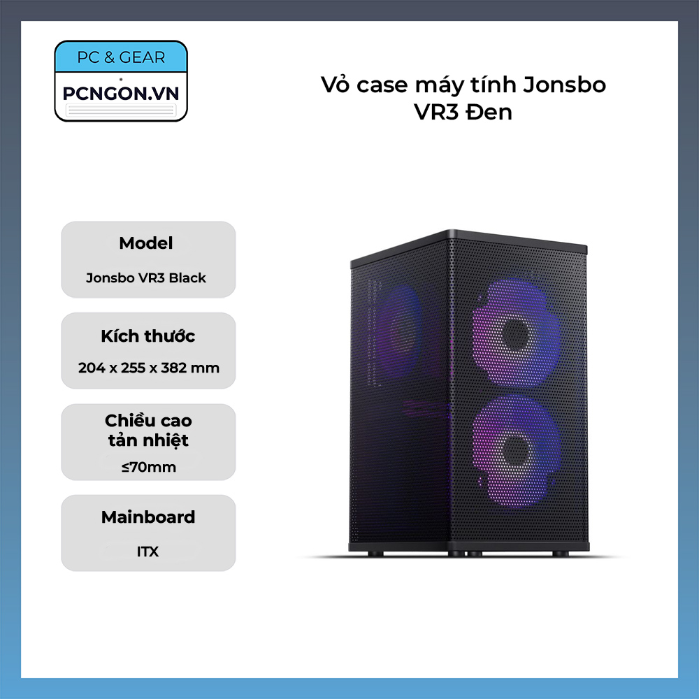 Vỏ Case Máy Tính Jonsbo Vr3 Đen