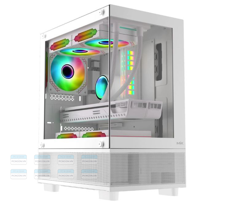 Vỏ Case Máy Tính Mik Aether Gaming Trắng 1