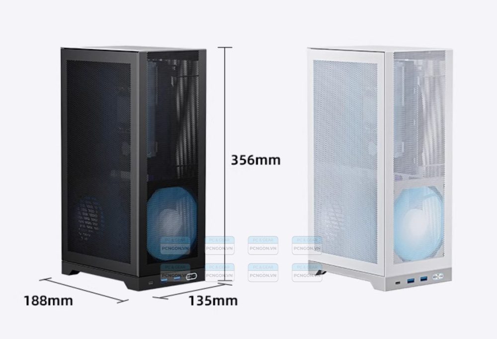 Vỏ Case Máy Tính Mini Itx Shiny Snake L300 Đen (kèm Riser 3.0) 13