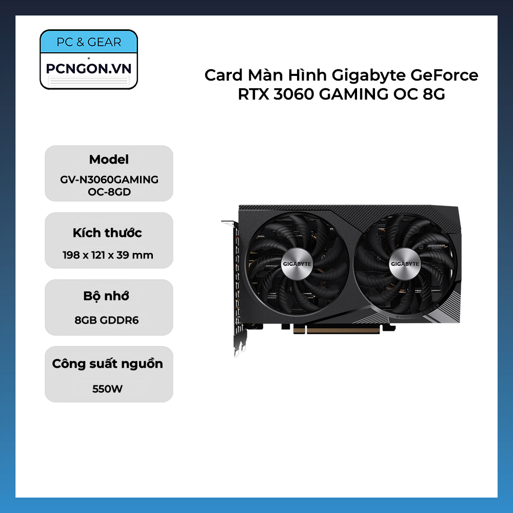 Card Màn Hình Gigabyte GeForce RTX 3060 GAMING OC 8G