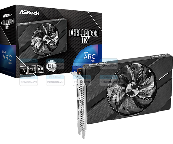 Card Màn Hình Asrock Intel Arc A380 Challenger Itx 6gb Oc 1