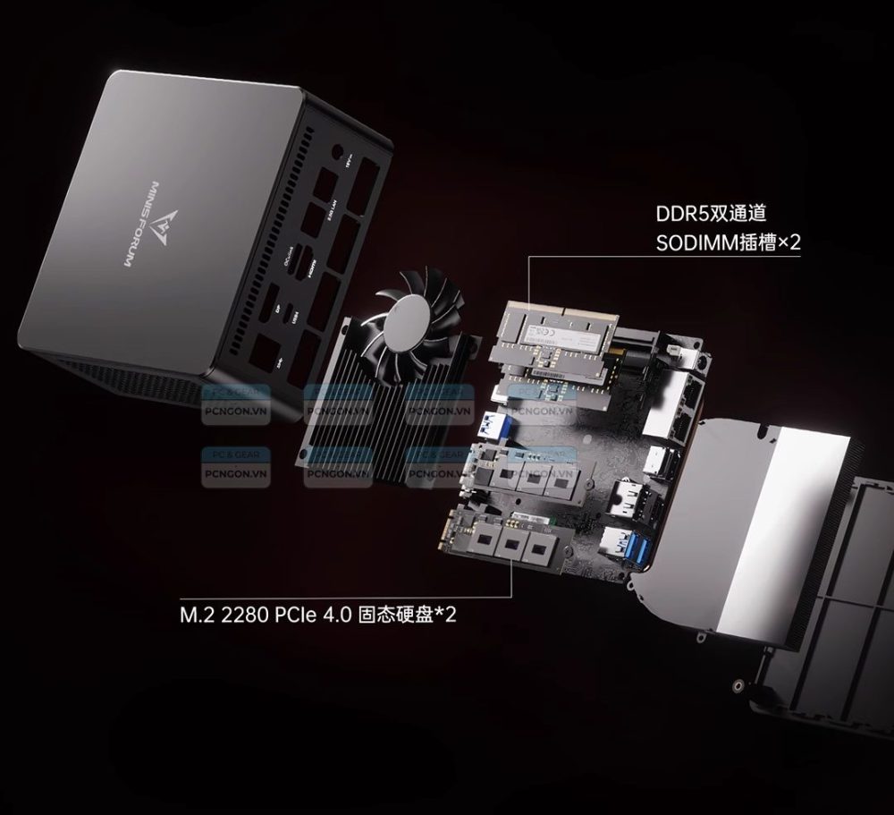 Máy Tính Mini Pc Minisforum Um890 Pro 8945hs (barebone) 5