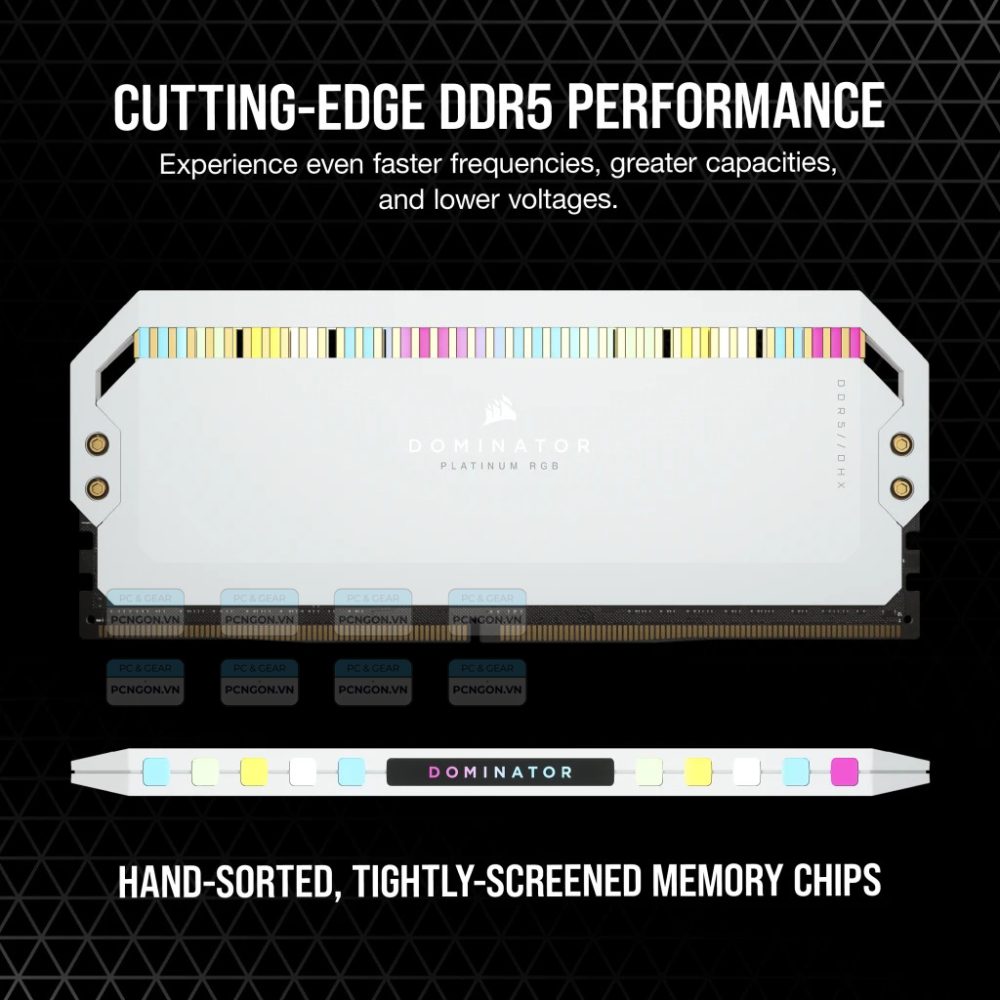 Ram Pc Corsair Dominator Platinum Rgb White 64gb Ddr5 5200mhz (2 X 32gb) 3