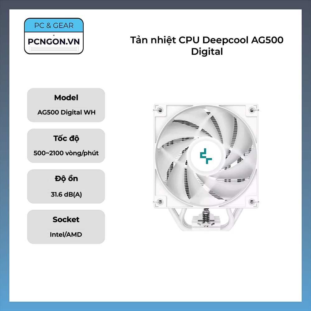 Tản Nhiệt Cpu Deepcool Ag500 Digital