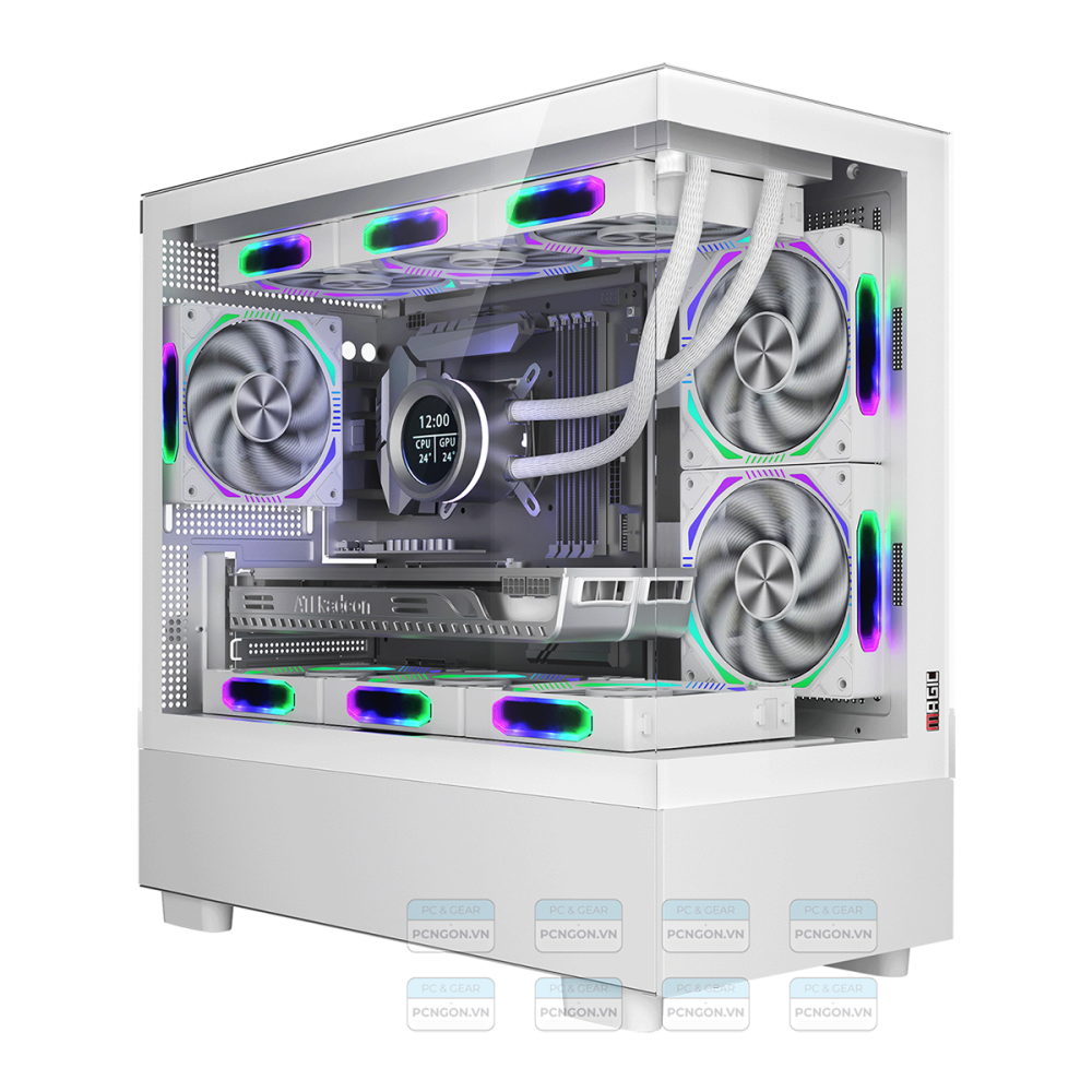 Vỏ Case Máy Tính Magic Mix Tower Pro Trắng 1