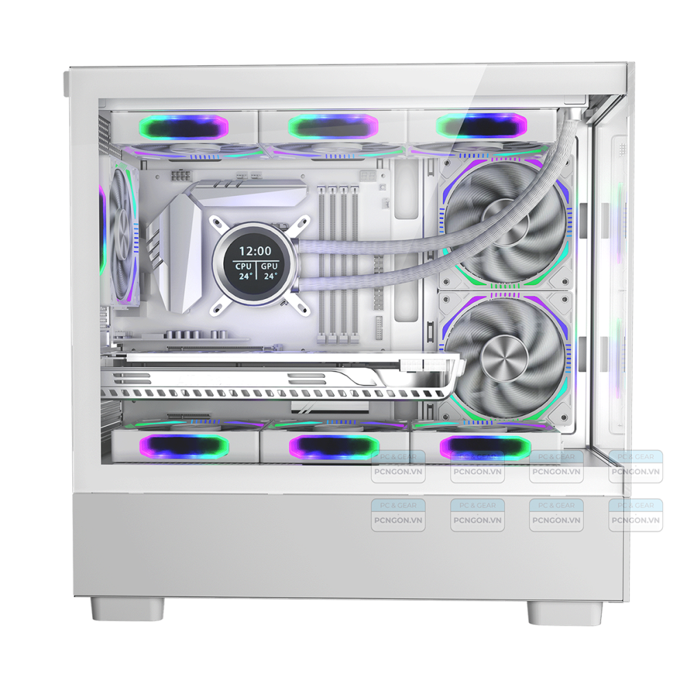 Vỏ Case Máy Tính Magic Mix Tower Pro Trắng 2