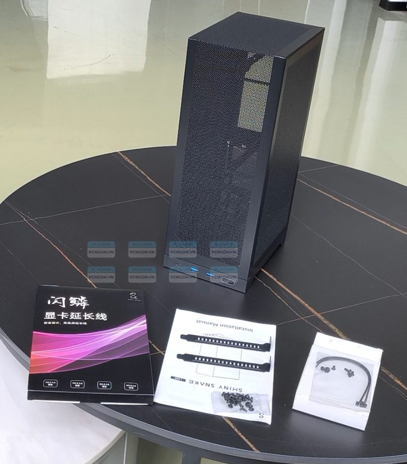Vỏ Case Máy Tính Mini Itx Shiny Snake L300 Đen (kèm Riser 4.0) 12