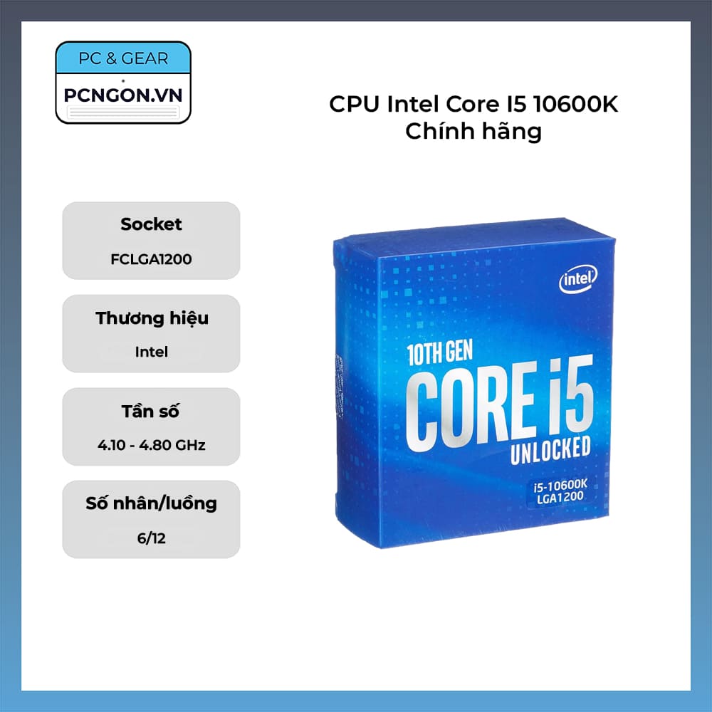 CPU Intel Core i5 10600K Chính Hãng