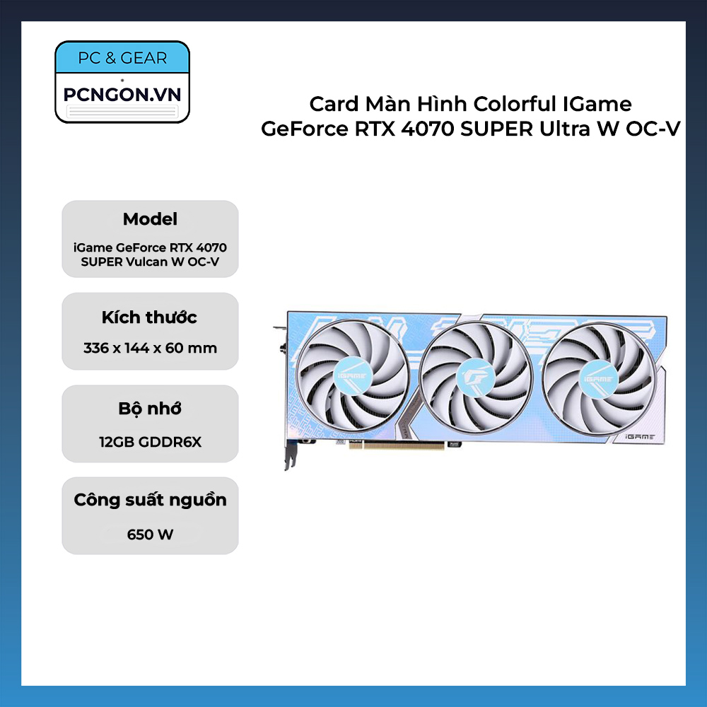 Card Màn Hình Colorful Igame Geforce Rtx 4070 Super Ultra W Oc-v