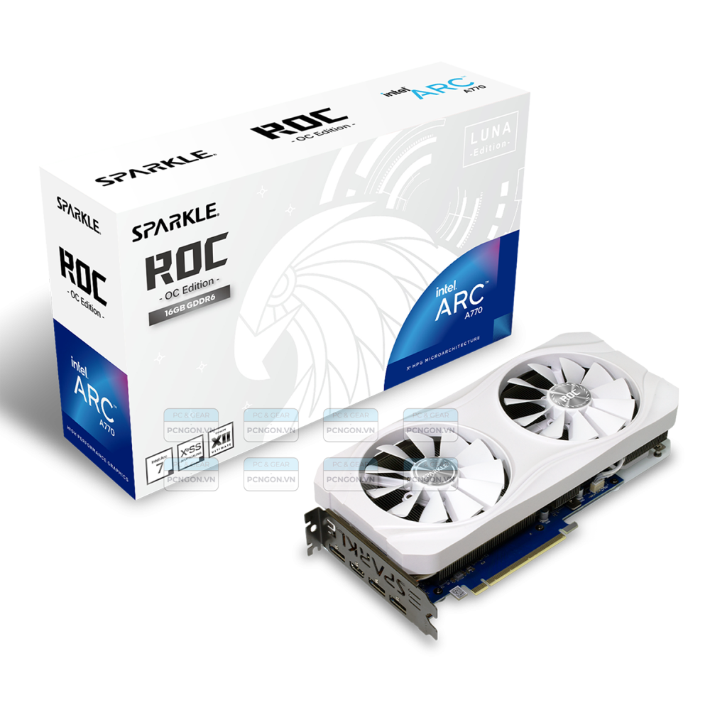 Card Màn Hình Sparkle Intel Arc A770 Roc Luna Oc Edition 16gb Gddr6 1