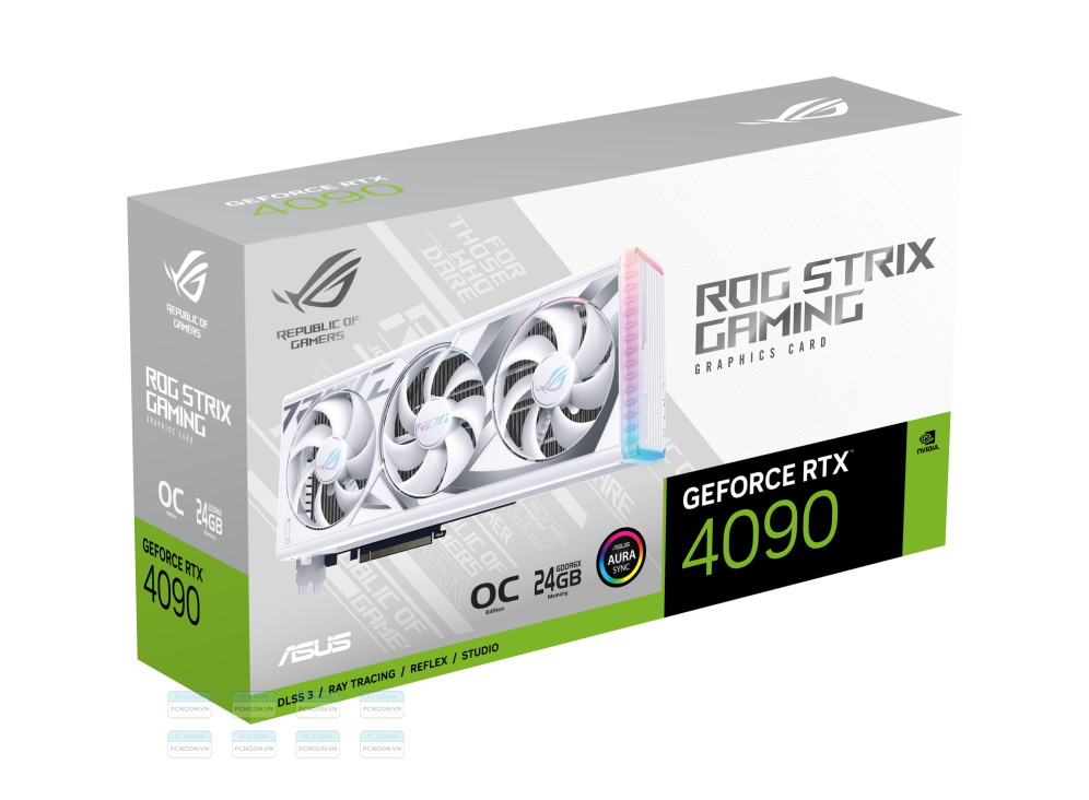 Card Màn Hình Asus Rog Strix Geforce Rtx 4090 24gb Gddr6x White Oc Edition 6