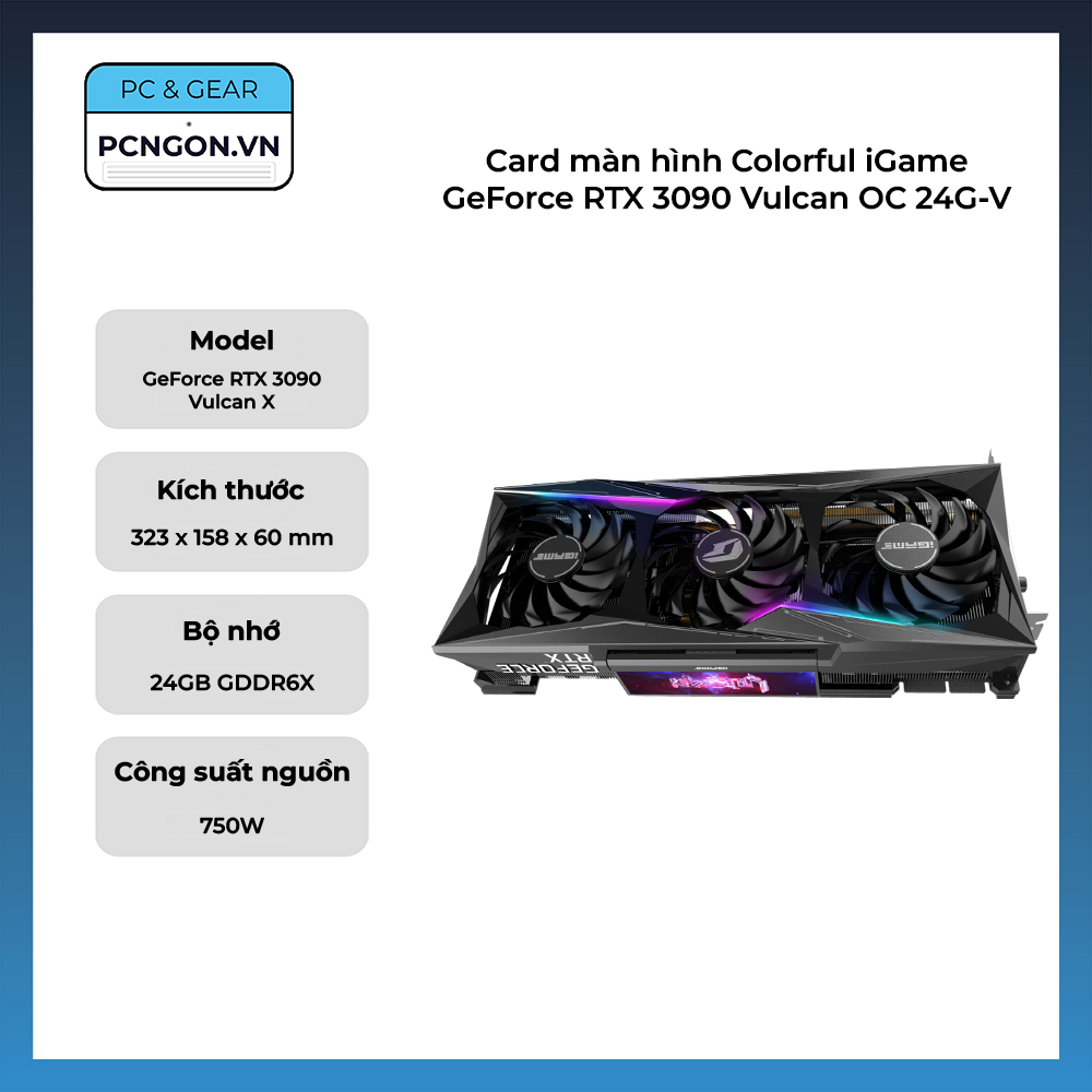 Card Màn Hình Colorful Igame Geforce Rtx 3090 Vulcan Oc 24g-v
