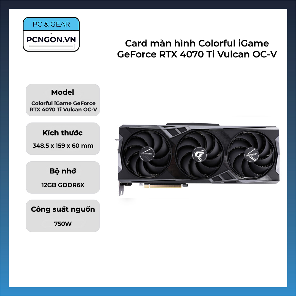 Card Màn Hình Colorful Igame Geforce Rtx 4070 Ti Vulcan Oc-v
