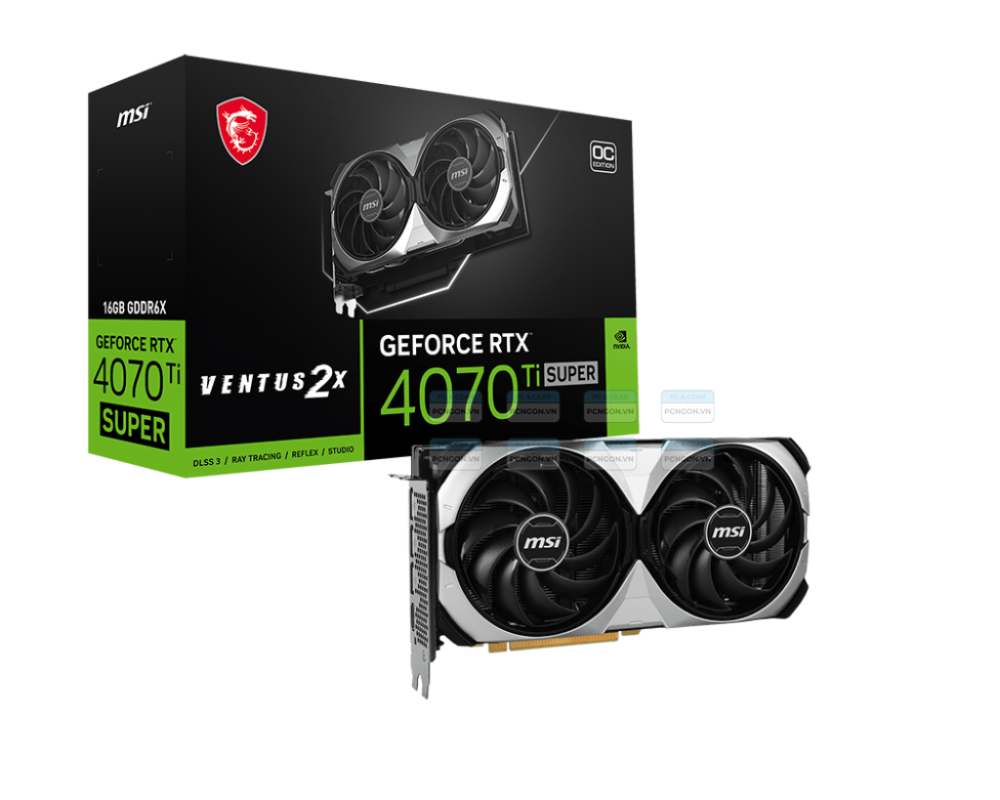 Card Màn Hình Msi Geforce Rtx 4070 Ti Super 16g Ventus 2x Oc 1