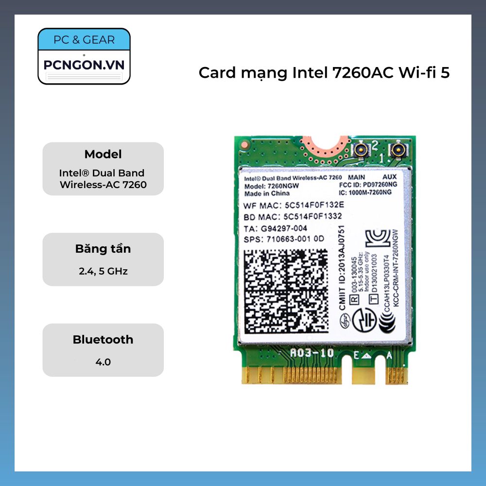 Card-wifi-bluetooth-intel-7260ac-wi-fi-5