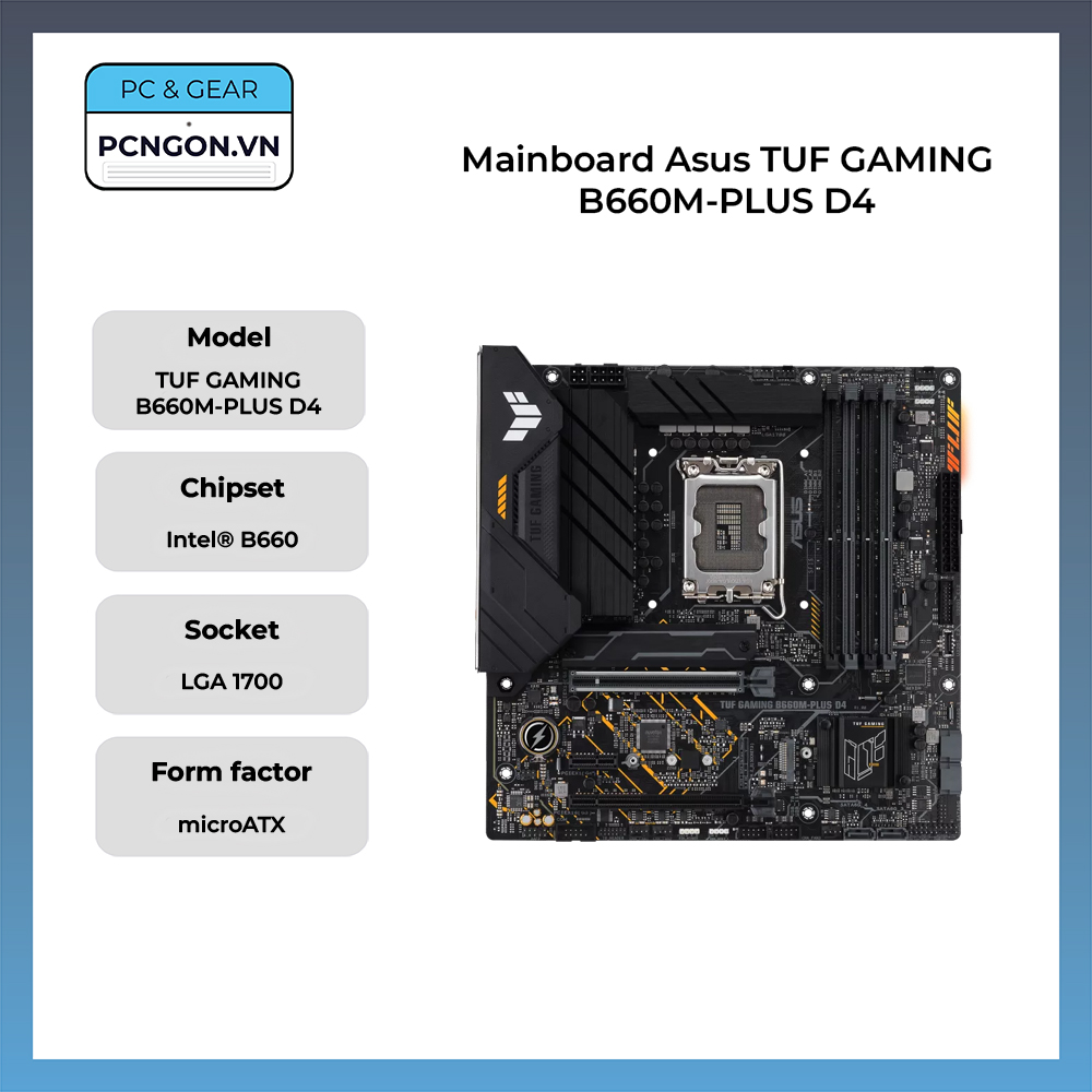 Mainboard Asus Tuf Gaming B660m-plus D4