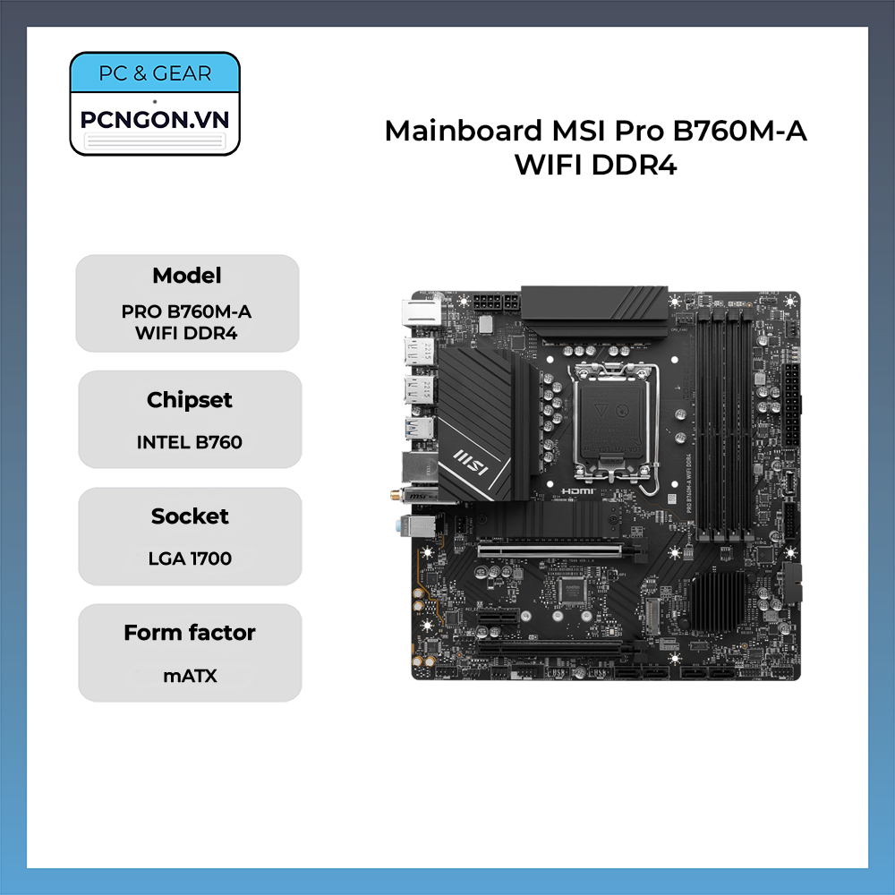 Mainboard Msi Pro B760m-a Wifi Ddr4