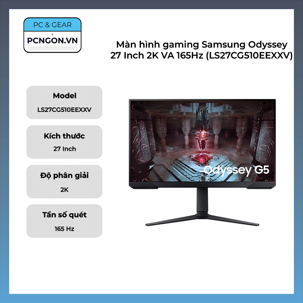 Màn Hình Gaming Samsung Odyssey 27 Inch 2k Va 165hz (ls27cg510eexxv)