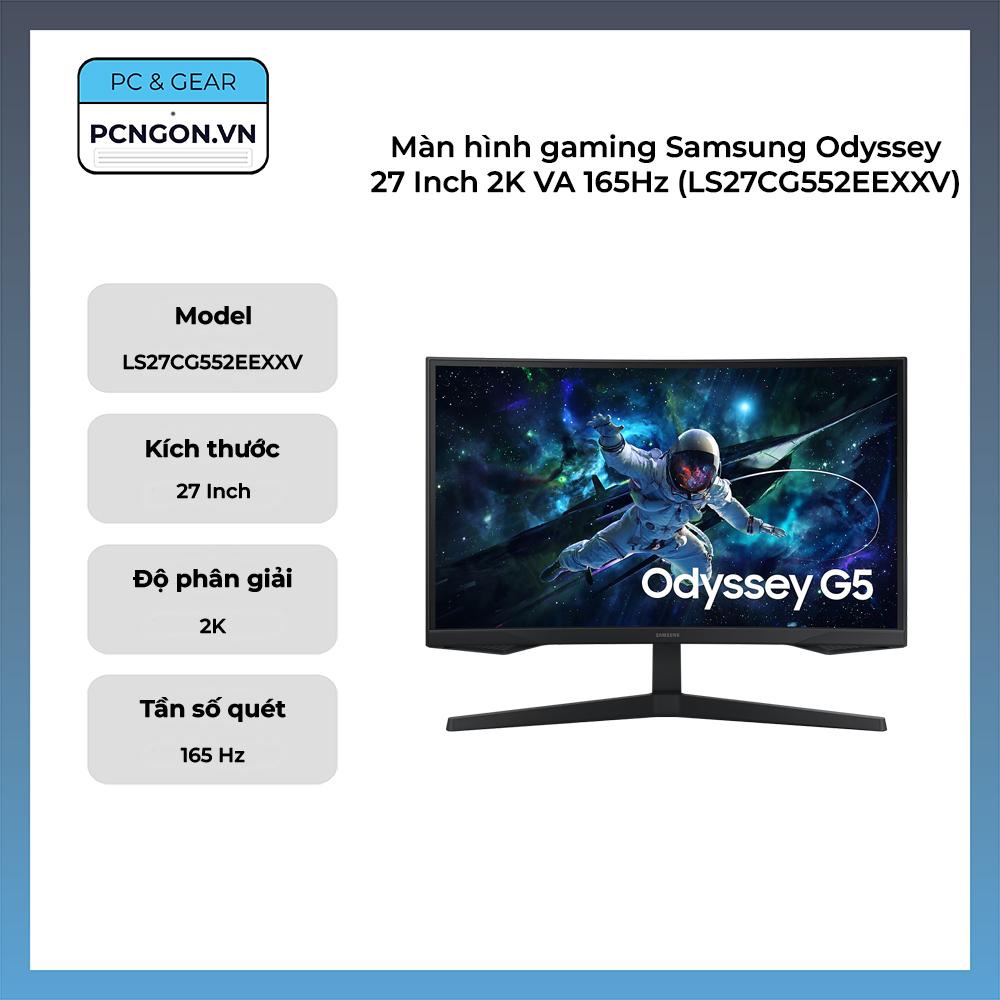 Màn Hình Gaming Samsung Odyssey 27 Inch 2k Va 165hz (ls27cg552eexxv)