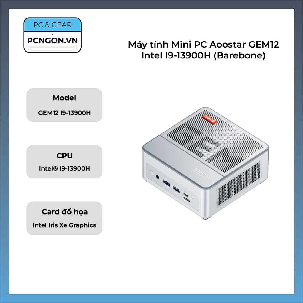 Máy Tính Mini Pc Aoostar Gem12 Intel I9-13900h (barebone)