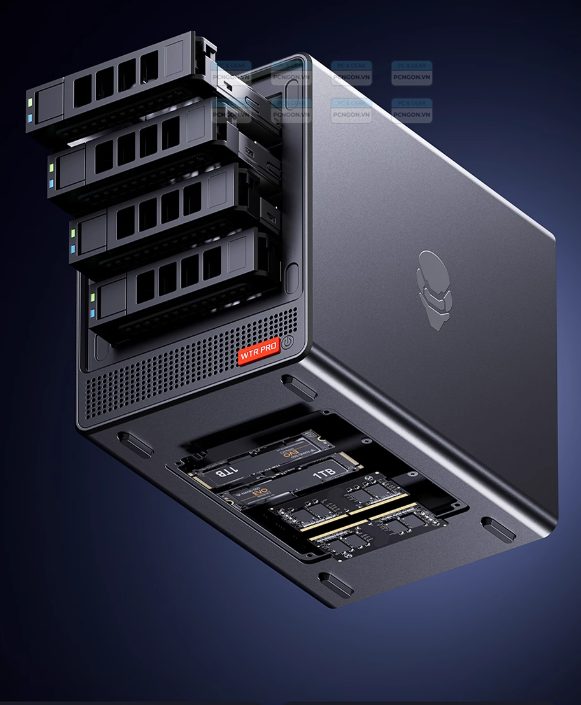 Máy Tính Mini Pc Aoostar Wtr Pro Amd 5825u 4 Bay 88tb Nas (barebone) 7