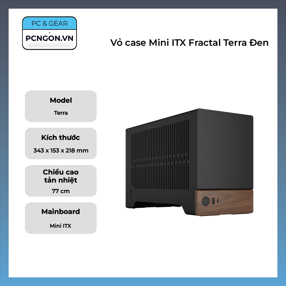 Vỏ Case Mini Itx Fractal Terra Đen
