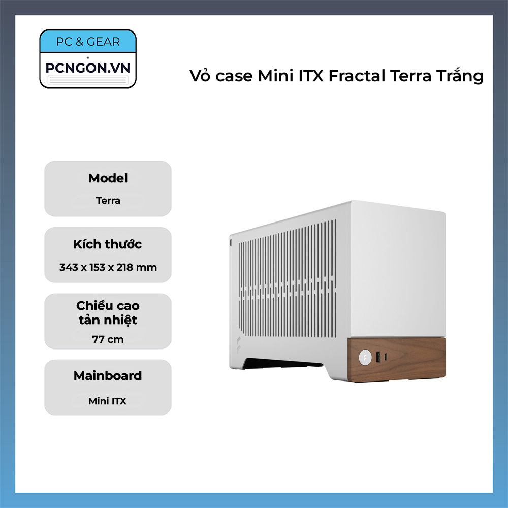 Vỏ Case Mini Itx Fractal Terra Trắng
