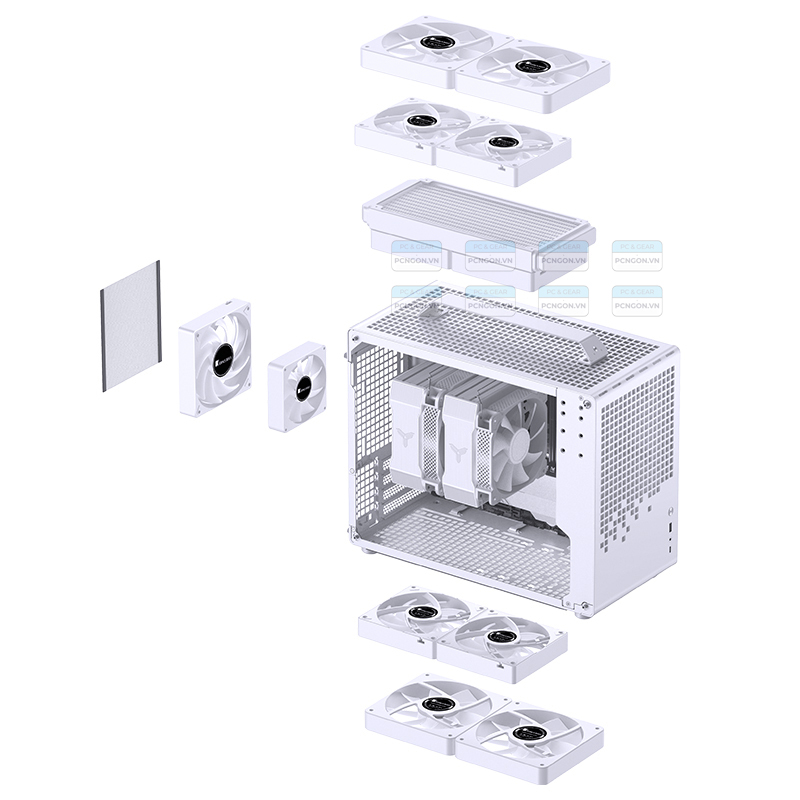 Vỏ Case Mini Itx Jonsbo Z20 Trắng 8