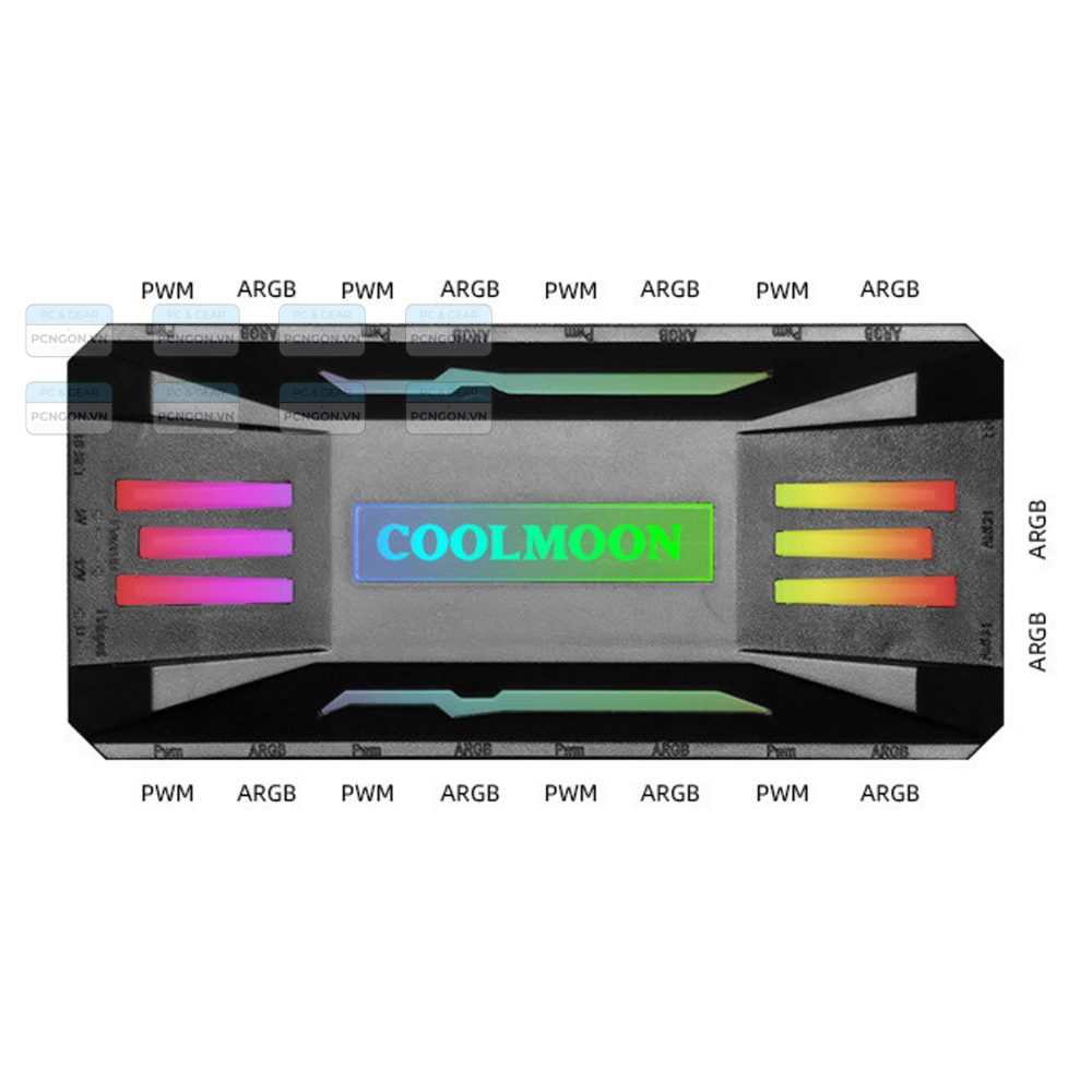 Hub Led Argb Coolmoon P-argb V2 1