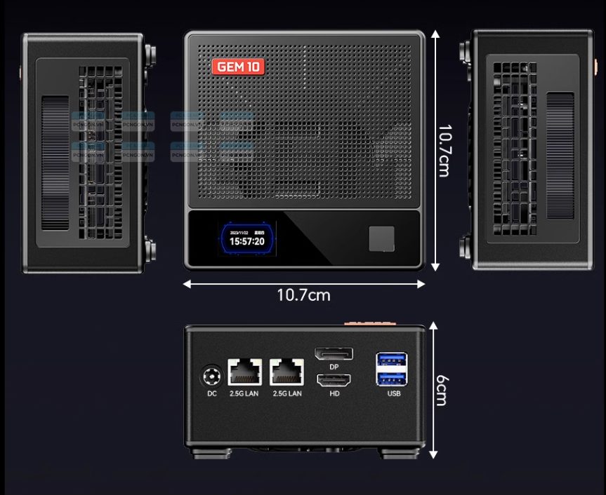 Máy Tính Mini Pc Aoostar Gem10 Pro Amd 6800h (ram 32gb, Ssd 1tb) 6