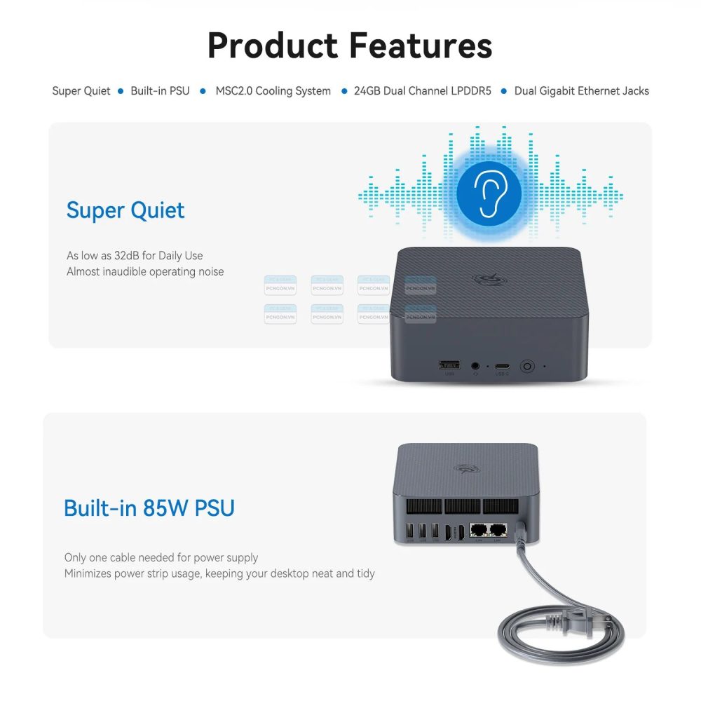 Máy Tính Mini Pc Beelink Eqi12 Intel 1220p (ram 24gb, Ssd 0gb) 2