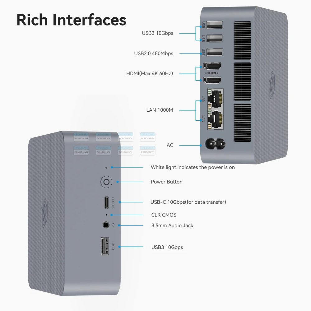 Máy Tính Mini Pc Beelink Eqi12 Intel I5 12450h(ram 24gb, Ssd 0gb) 11
