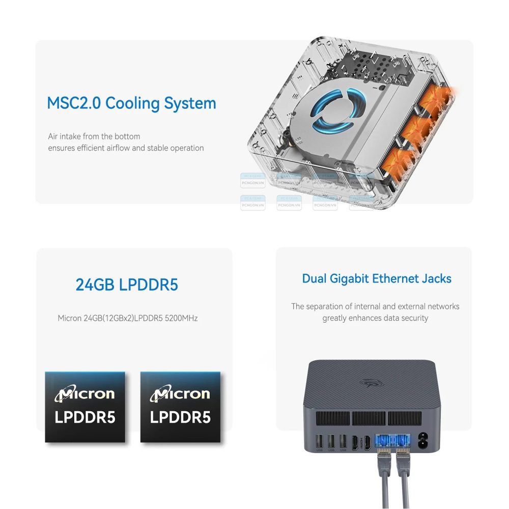 Máy Tính Mini Pc Beelink Eqi12 Intel I5 12450h(ram 24gb, Ssd 0gb) 3
