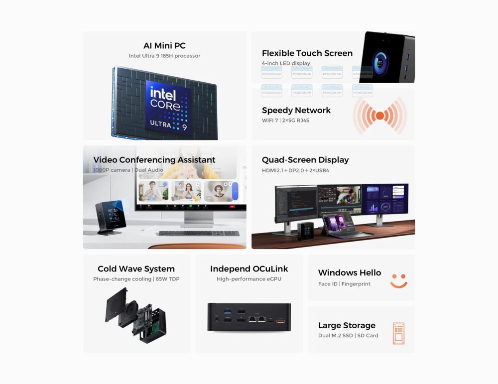 Máy Tính Mini Pc Minisforum Atomman X7 Ti (barebone) 6