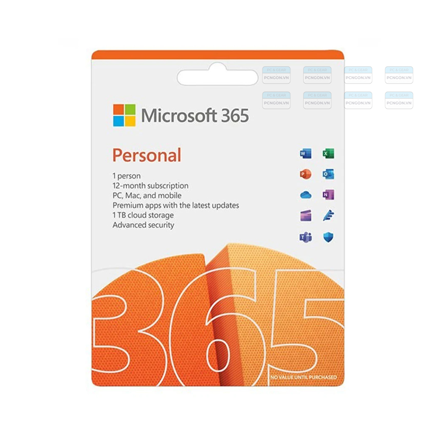 Phần Mềm Office Microsoft 365 Personal English Subscr 1yr Apac Em Medialess Emerging Market P10 (qq2-01896) 1