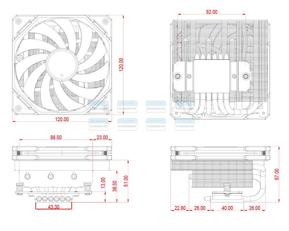 Tản Nhiệt Cpu Idcooling Is-67-xt Black 8
