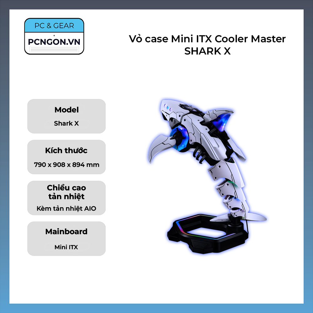 Vỏ Case Mini Itx Cooler Master Shark X