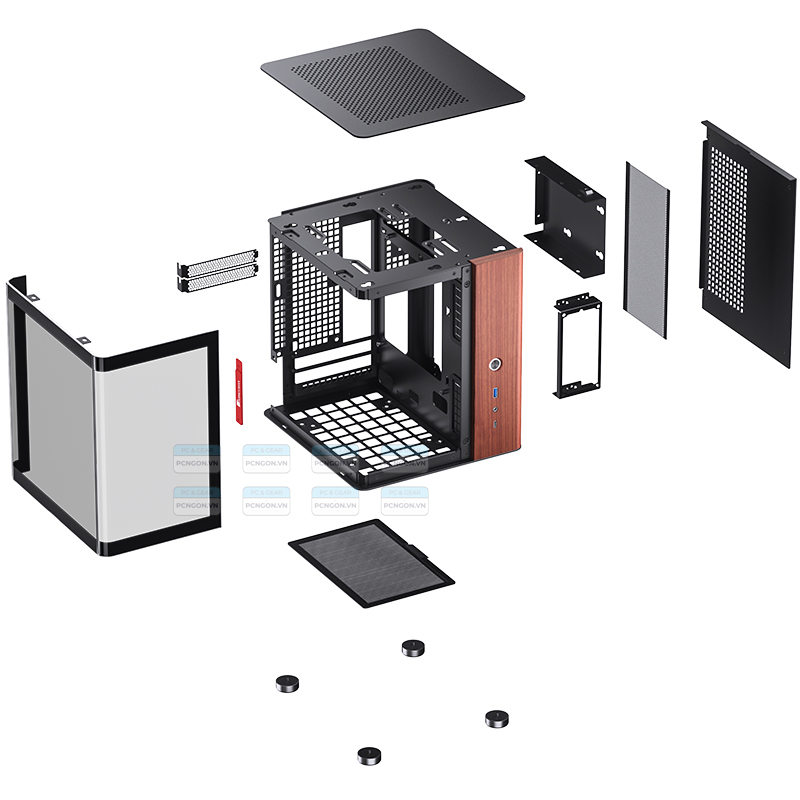 Vỏ Case Máy Tính Mini Itx Jonsbo Tk0 Black 2