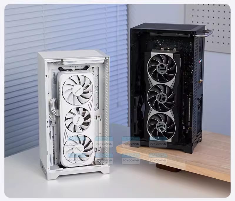 Vỏ Case Máy Tính Mini Itx Shiny Snake L300 Trắng (kèm Riser 4.0) 4