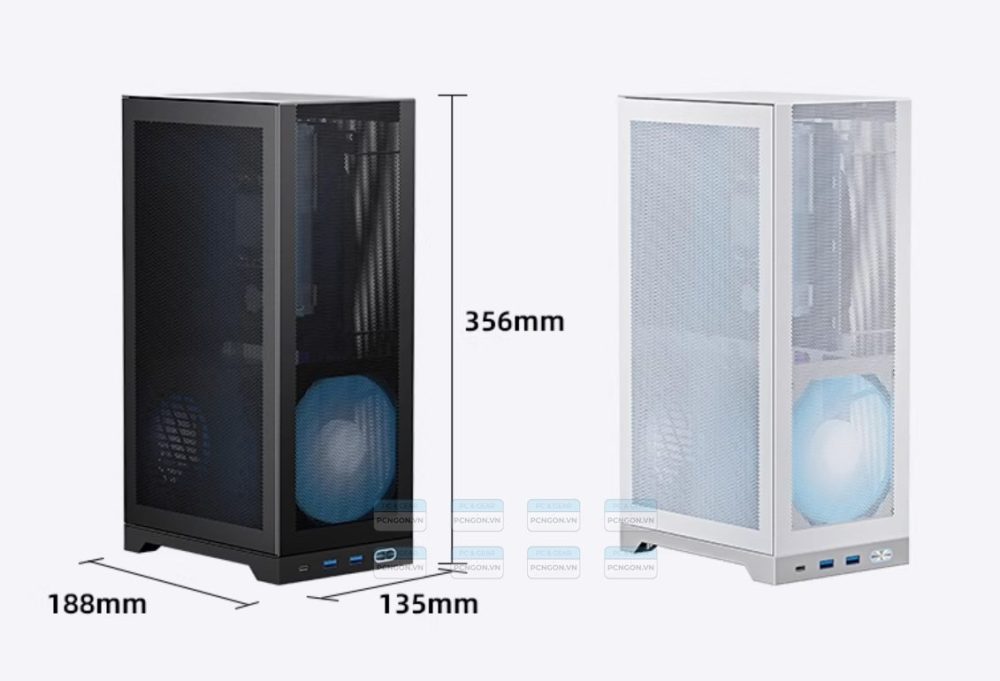 Vỏ Case Máy Tính Mini Itx Shiny Snake L300 Trắng (kèm Riser 4.0) 7