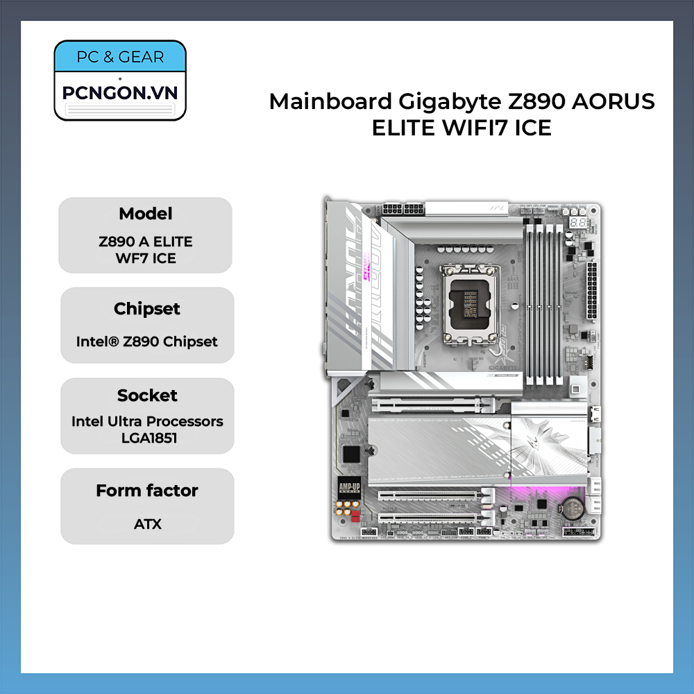 Mainboard Gigabyte Z890 Aorus Elite Wifi7 Ice