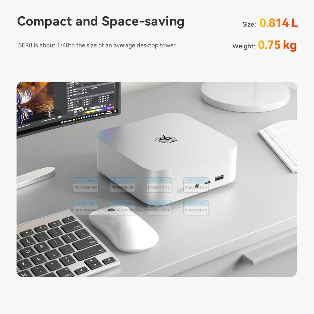Máy Tính Mini Pc Beelink Ser8 8745hs (ram 32gb, Ssd 1tb) 13