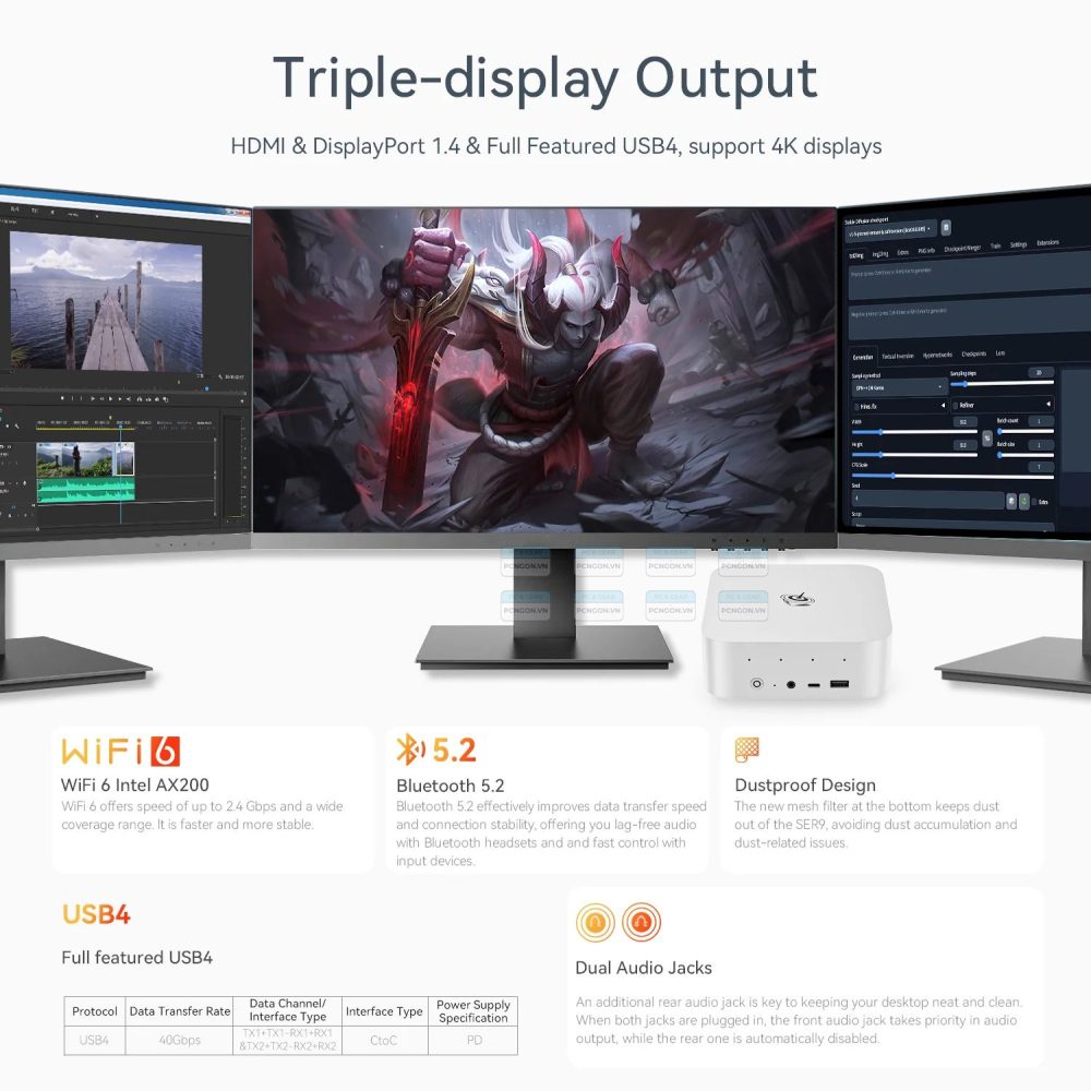 Máy Tính Mini Pc Beelink Ser9 Amd Ryzen Ai 9 Hx 370 Processor Ai Pc 15