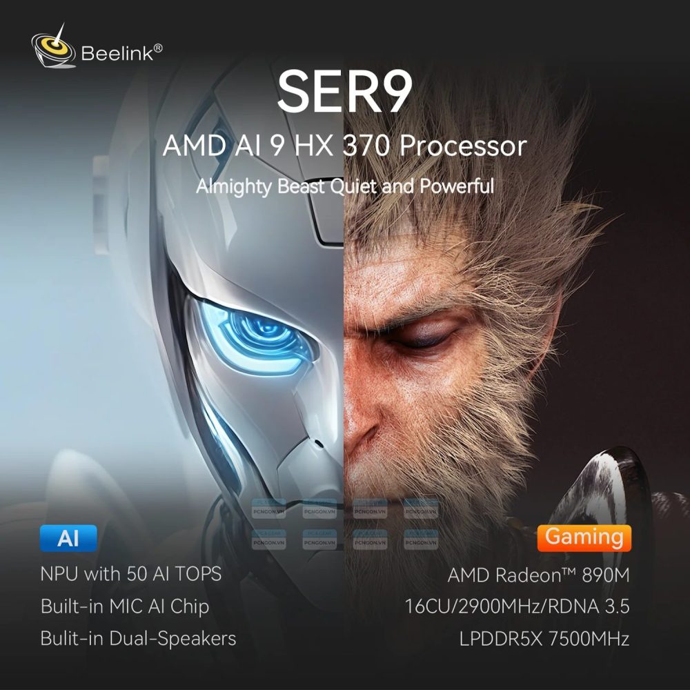 Máy Tính Mini Pc Beelink Ser9 Amd Ryzen Ai 9 Hx 370 Processor Ai Pc 2