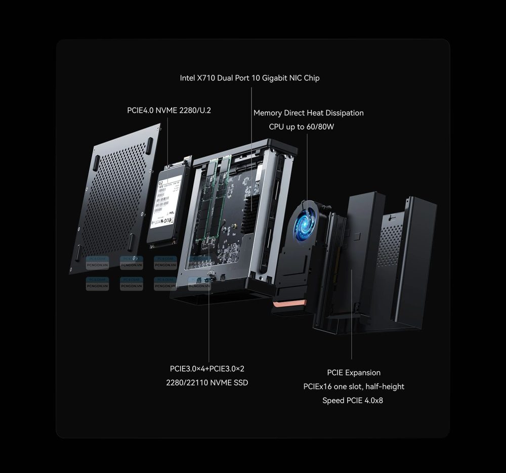 Máy Tính Mini Pc Minisforum Mini Work Station Ms-01 I9 12900h (barebone) 9