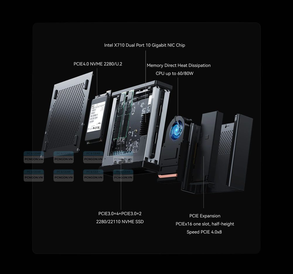 Máy Tính Mini Pc Minisforum Mini Work Station Ms-01 I9 13900h (barebone) 10