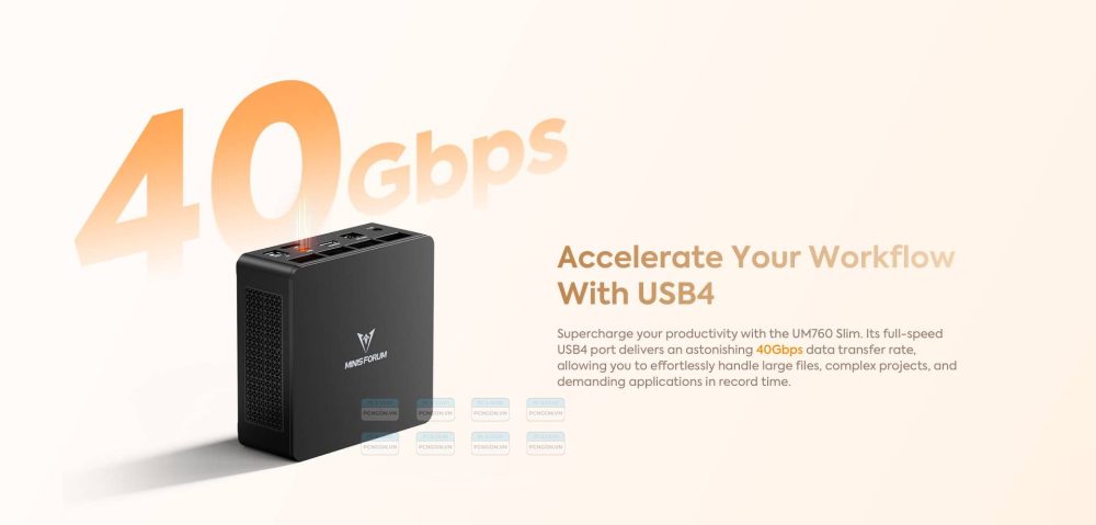 Máy Tính Mini Pc Minisforum Um760 Slim Ryzen 5 7640hs (barebone) 13