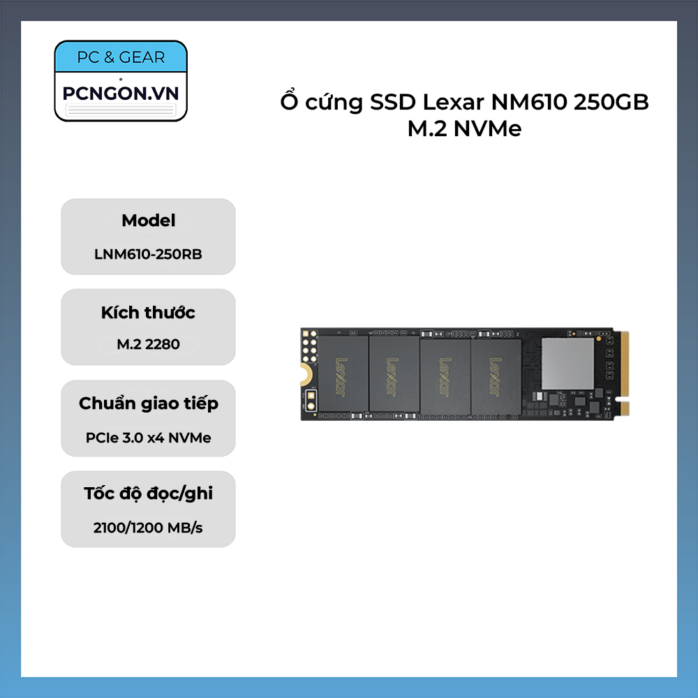 Ổ Cứng Ssd Lexar Nm610 250gb M.2 Nvme